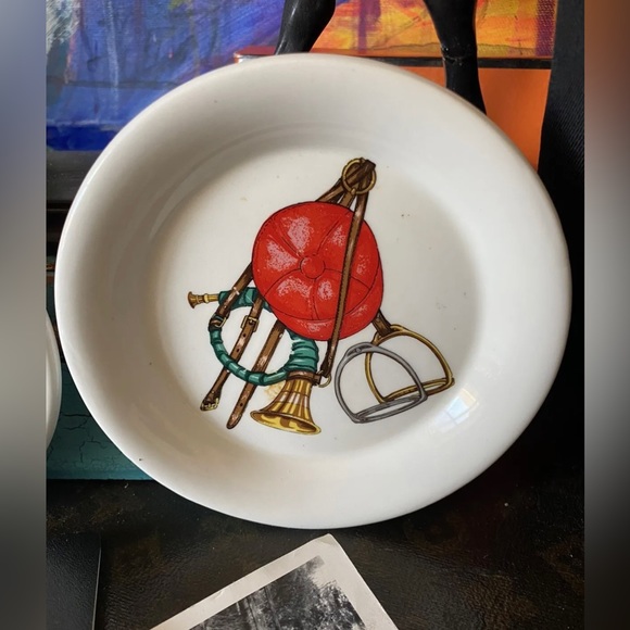 RARE GUCCI Equestrian Bone China Trinket Dishes Plates Designer Hone Decor GG - Picture 3 of 10